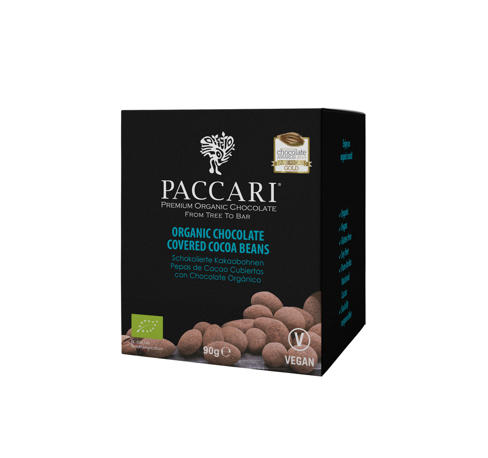 Organic Chocolate Coated / Covered Cacao Beans Natural