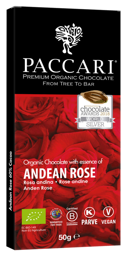 Organic Chocolate Bar with Andean Rose