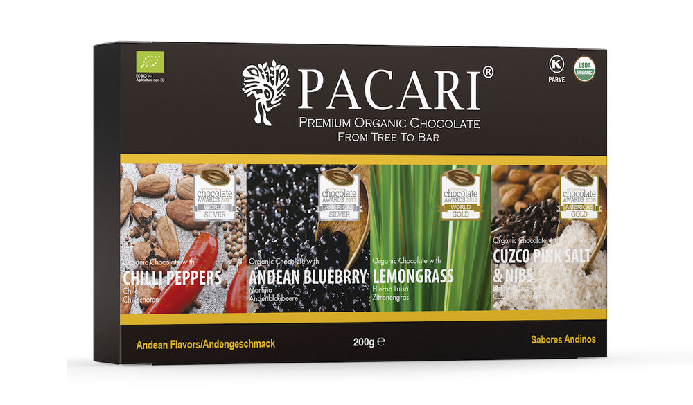 Andean Flavours Organic Chocolate Gift Set (4 bars)