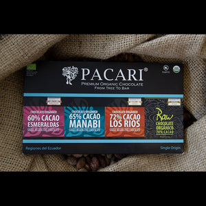 Single Origin Organic Chocolate Gift Set organic, vegan, palm oil free, soy free, gluten free, kosher.